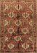 Machine Washable Persian Brown Traditional Rug, wshtr249brn