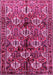 Machine Washable Persian Pink Traditional Rug, wshtr249pnk