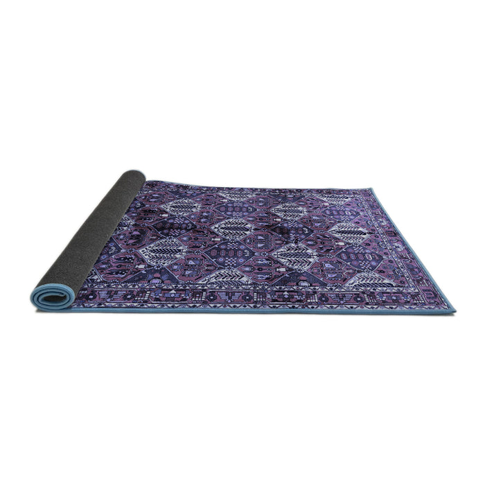 Sideview of Persian Blue Traditional Rug, tr249blu