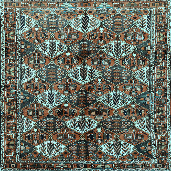 Square Persian Light Blue Traditional Rug, tr249lblu