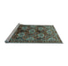 Sideview of Machine Washable Persian Light Blue Traditional Rug, wshtr249lblu