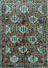 Machine Washable Persian Light Blue Traditional Rug, wshtr249lblu