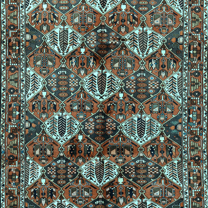Machine Washable Persian Light Blue Traditional Rug, wshtr249lblu