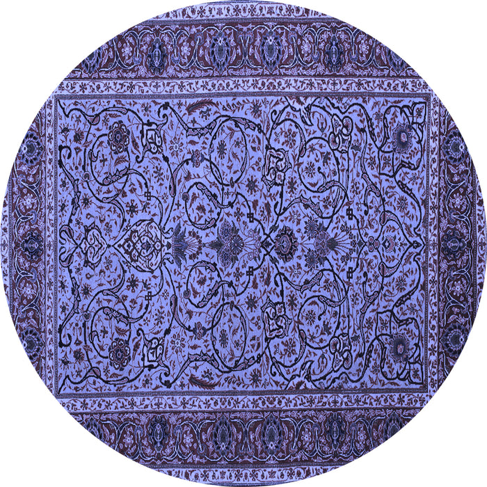 Round Persian Blue Traditional Rug, tr24blu