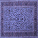 Square Persian Blue Traditional Rug, tr24blu