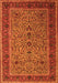 Serging Thickness of Machine Washable Persian Orange Traditional Area Rugs, wshtr24org