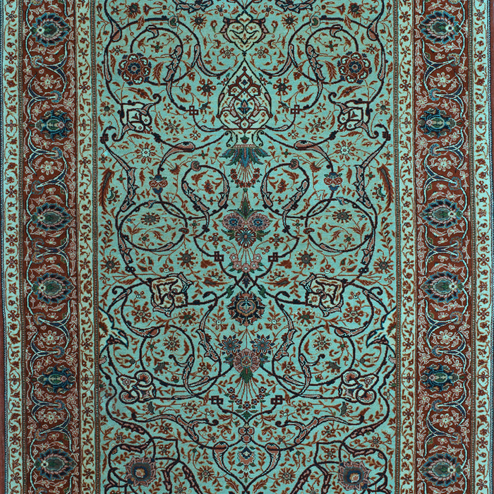 Machine Washable Persian Light Blue Traditional Rug, wshtr24lblu