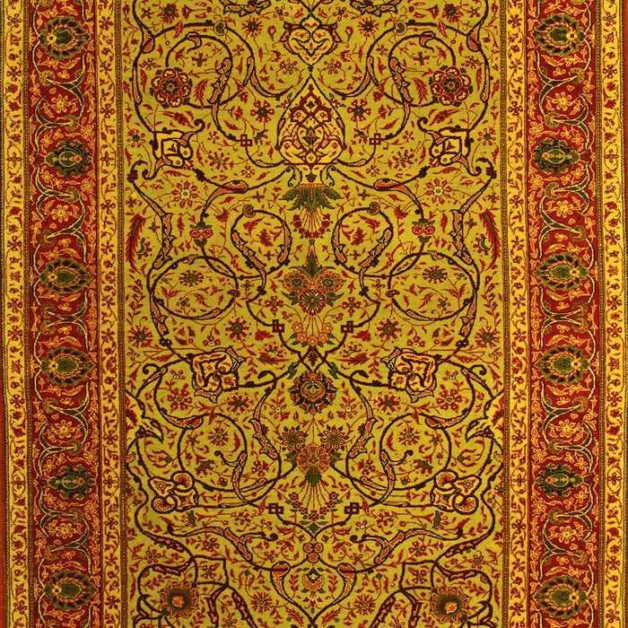 Machine Washable Persian Yellow Traditional Rug, wshtr24yw
