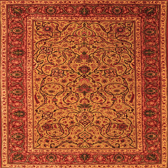 Serging Thickness of Persian Orange Traditional Rug, tr24org