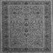 Round Machine Washable Persian Gray Traditional Rug, wshtr24gry