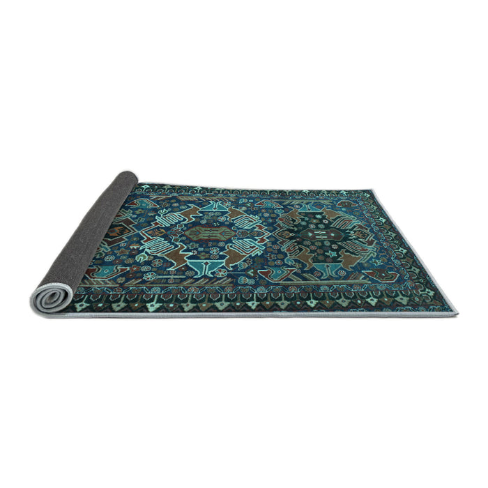 Sideview of Persian Light Blue Traditional Rug, tr2500lblu