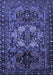 Machine Washable Persian Blue Traditional Rug, wshtr2500blu