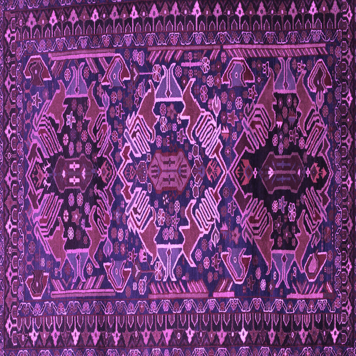 Square Persian Purple Traditional Rug, tr2500pur