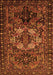 Serging Thickness of Machine Washable Persian Orange Traditional Area Rugs, wshtr2500org