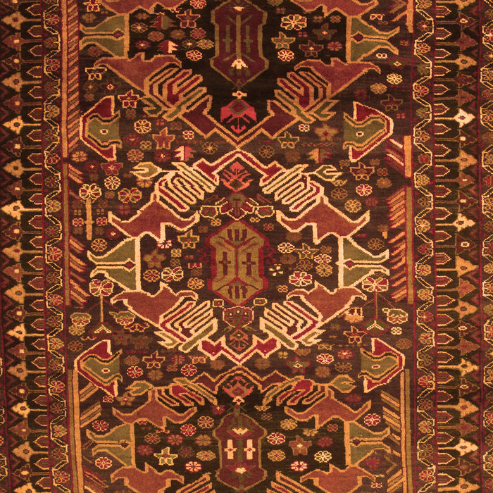 Serging Thickness of Machine Washable Persian Orange Traditional Area Rugs, wshtr2500org