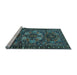 Sideview of Machine Washable Persian Light Blue Traditional Rug, wshtr2500lblu