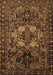 Machine Washable Persian Brown Traditional Rug, wshtr2500brn