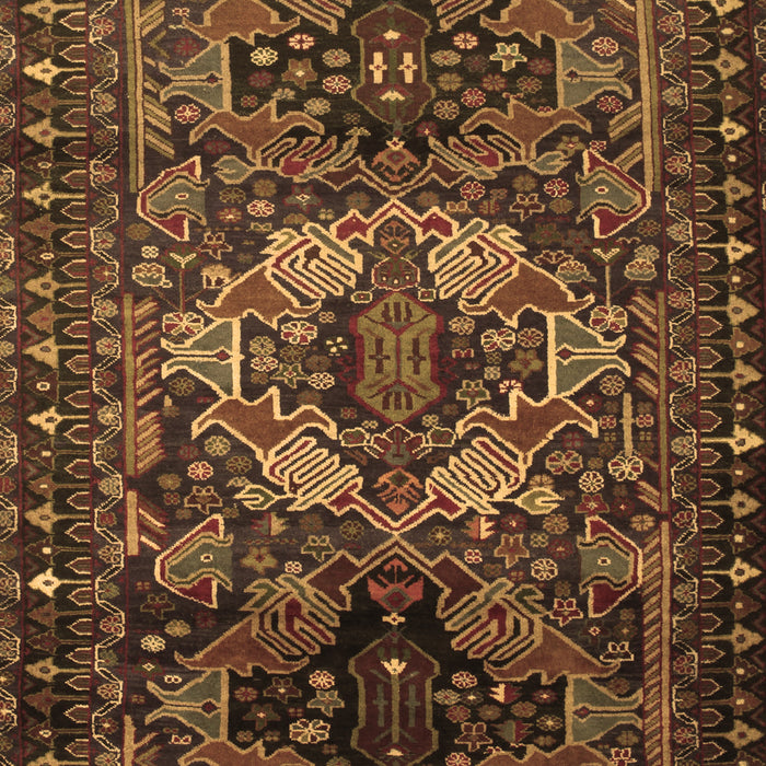 Machine Washable Persian Brown Traditional Rug, wshtr2500brn