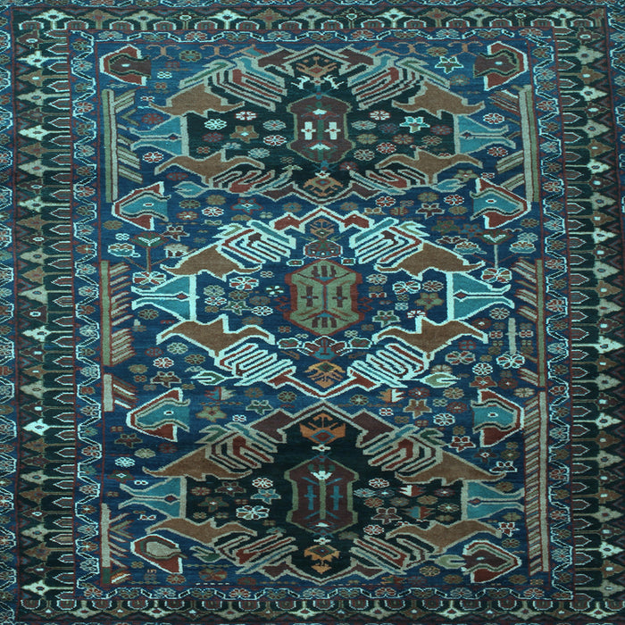 Square Persian Light Blue Traditional Rug, tr2500lblu