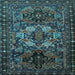Square Persian Light Blue Traditional Rug, tr2500lblu
