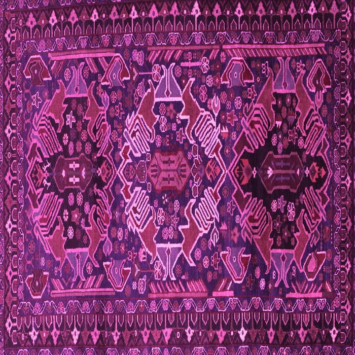 Square Machine Washable Persian Pink Traditional Rug, wshtr2500pnk