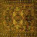 Square Persian Yellow Traditional Rug, tr2500yw