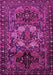 Machine Washable Persian Pink Traditional Rug, wshtr2500pnk