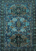 Machine Washable Persian Light Blue Traditional Rug, wshtr2500lblu