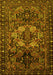 Machine Washable Persian Yellow Traditional Rug, wshtr2500yw