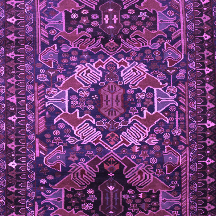 Machine Washable Persian Purple Traditional Area Rugs, wshtr2500pur