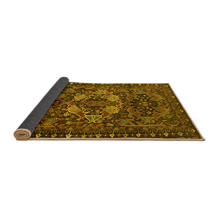 Sideview of Persian Yellow Traditional Rug, tr2500yw