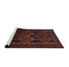 Sideview of Machine Washable Traditional Red Rug, wshtr2501