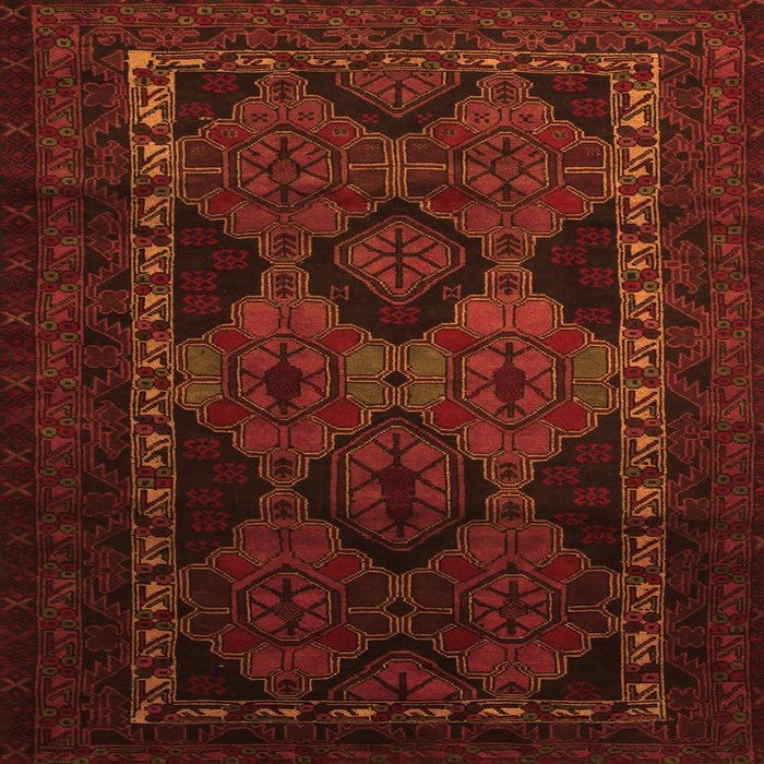 Serging Thickness of Persian Orange Traditional Rug, tr2501org