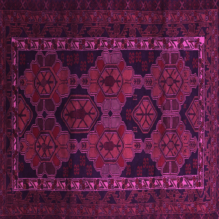 Square Machine Washable Persian Pink Traditional Rug, wshtr2501pnk