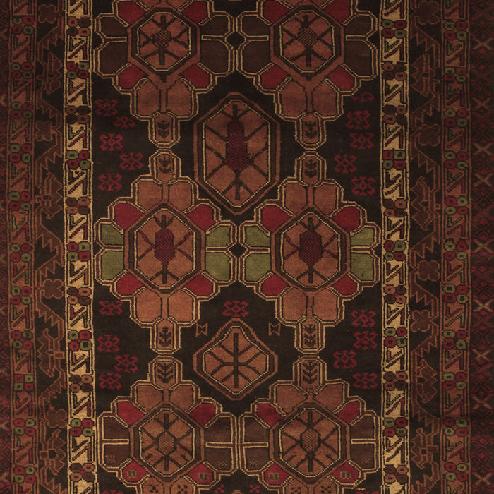 Machine Washable Persian Brown Traditional Rug, wshtr2501brn