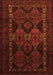 Serging Thickness of Machine Washable Persian Orange Traditional Area Rugs, wshtr2501org