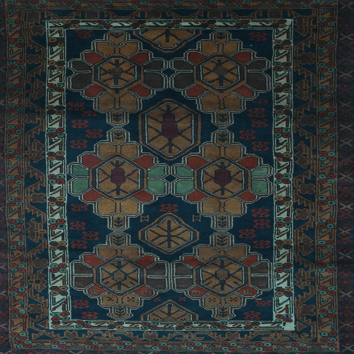 Square Persian Light Blue Traditional Rug, tr2501lblu