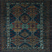 Square Persian Light Blue Traditional Rug, tr2501lblu