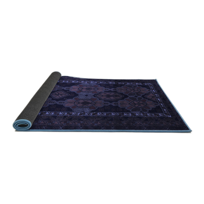 Sideview of Persian Blue Traditional Rug, tr2501blu