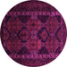 Round Persian Pink Traditional Rug, tr2501pnk