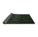 Sideview of Persian Turquoise Traditional Rug, tr2501turq