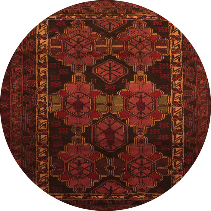 Square Persian Orange Traditional Rug, tr2501org