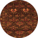 Machine Washable Persian Orange Traditional Area Rugs, wshtr2502org