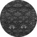 Machine Washable Persian Gray Traditional Rug, wshtr2502gry