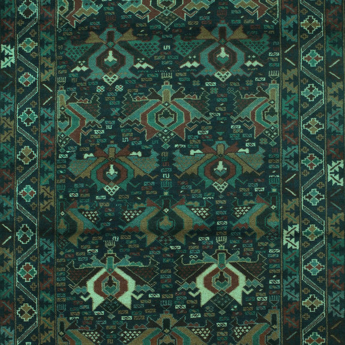 Machine Washable Persian Turquoise Traditional Area Rugs, wshtr2502turq