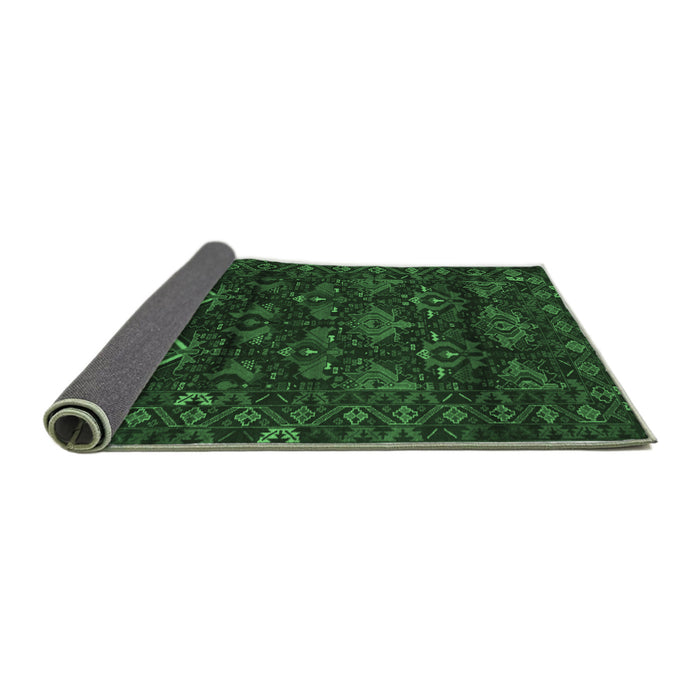 Sideview of Persian Emerald Green Traditional Rug, tr2502emgrn
