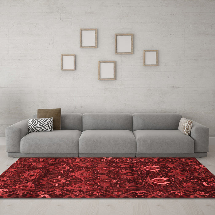 Traditional Red Washable Rugs