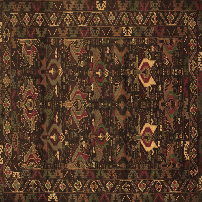 Square Persian Brown Traditional Rug, tr2502brn