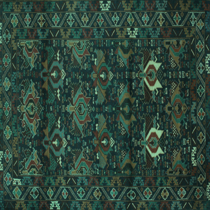 Square Persian Turquoise Traditional Rug, tr2502turq