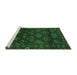 Sideview of Machine Washable Persian Emerald Green Traditional Area Rugs, wshtr2502emgrn